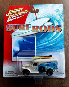 2003 Johnny Lightning  WW II AMBULANCE TAN Beach Blanket Boogie Surf Rods #11/12 - Picture 1 of 14
