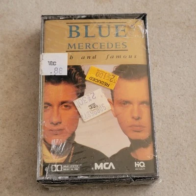 Brand New Sealed Blue Mercedes Rich And Famous on Cassette Rare Damaged Case  - Image 1 of 4