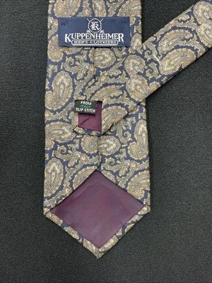 Corbata de seda italiana Kuppeheimer punto sin cordones para hombre diseñador multicolor cachemira Foto 1 de 4