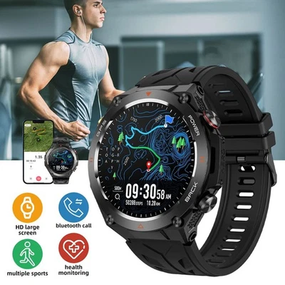 Smartwatch Damen Herren Telefonfunktion für Android iOS,Sportuhr Schrittzähler - Bild 1 von 4