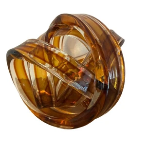 VTG Hand Blown Art Glass Rope Knot Sculpture Multi-Color Abstract Murano Style - Picture 1 of 6