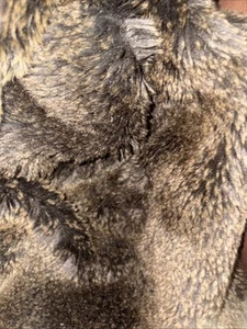 RH Restoration Hardware Faux Fur Throw Blanket Brown Bear Luxurious Luxe 50 X 62 - Picture 1 of 6
