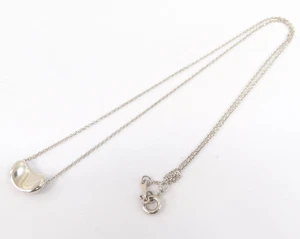 Tiffany & Co Elsa Peretti Bean 11mm Necklace Sterling Silver 925 62220188000 N - Picture 1 of 10