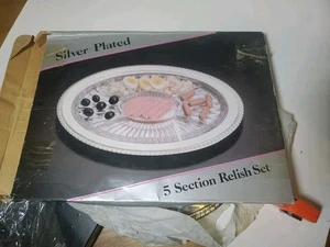 Bandeja Relish Vintage Plateada 5 Secciones - Imagen 1 de 8