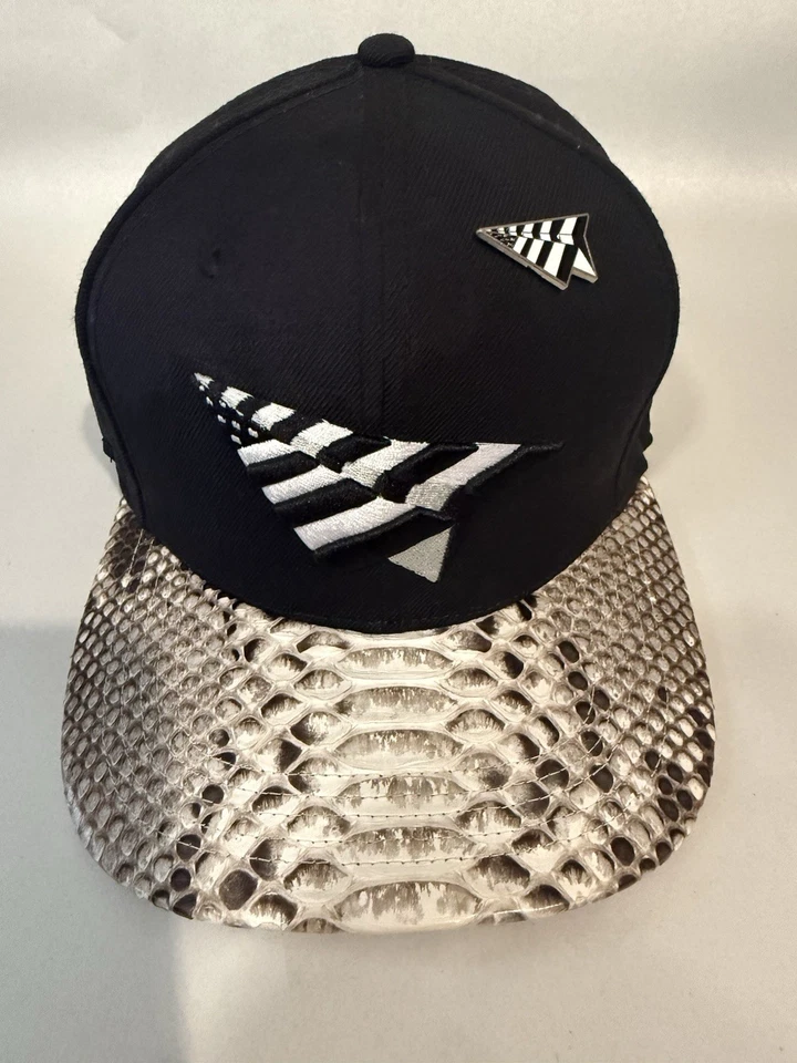 Custom New Era x ROC Nation 59Fifty Snake Skin Strap Back Cap. Black. Jay-Z Used - Image 1 of 4