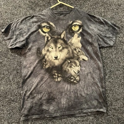 The Mountain 2011 Wolves Wolf Eyes Nature Tie Dye Tee Shirt Size 3XL - Image 1 of 4