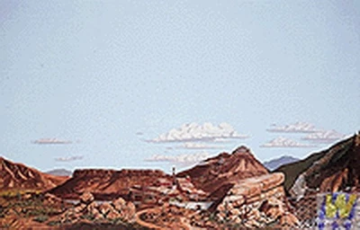 Walthers 949-703 HO Instant Horizons "Mountains to Desert" Background Scene - Image 1 of 2