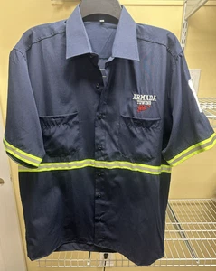 Armada Towing AAA Blau und Neon Arbeit Knopfleiste Größe wählbar Neu - Bild 1 von 9