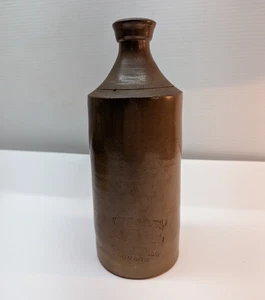 Antique  J. Bourne & Son Denby Stoneware Pottery Bottle P. & J. Arnold London 9" - Picture 1 of 6