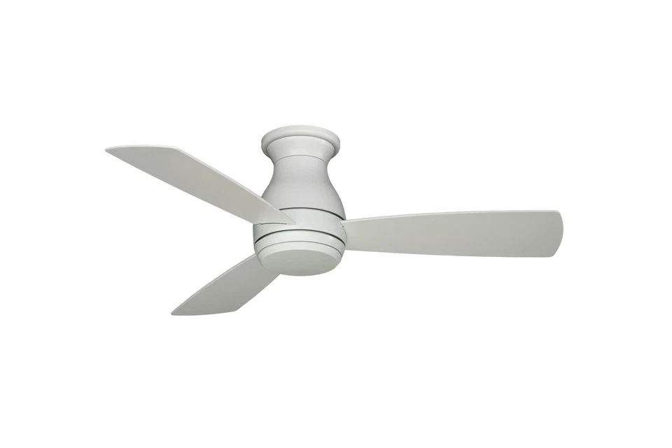 Fanimation Hugh 44" LED Indoor/Outdoor Flush Mount Ceiling Fan in Matte White - Image 1 of 1