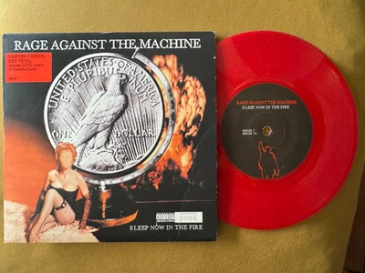 RAGE AGAINST THE MACHINE - SLEEP NOW IN FIRE - UK - 7" SINGLE - LTD ED. RED - Image 1 of 2