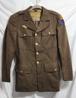 VTG US Army Air Force Enlisted  WW2 Dress  Wool Jacket 38R 2 Moth Holes See Pics - Image 1 of 4