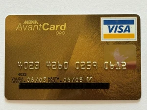 MBNA Avant Card / Spain / 2005 Expiration / Unsigned / Collectible Only - Picture 1 of 2