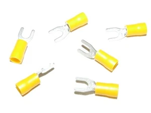 YELLOW FORK CONNECT #10 M5 STUD SIZE (100 PIECES) X 2 - Picture 1 of 1