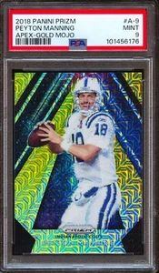 2018 Panini Prizm Apex Gold Mojo Prizm #/10 Peyton Manning #A-8 PSA 9 MINT Colts - Picture 1 of 2