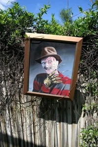 Freddy Krueger Original 16x20" Leinwand Ölgemälde Albtraum auf Ulme Straßenfilm - Bild 1 von 10