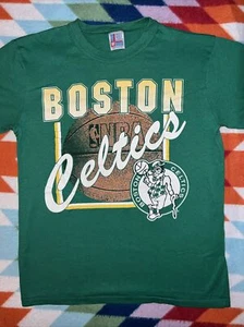 Vintage 80s Boston Celtics Graphic T Shirt Size Lg USA NBA - Picture 1 of 8