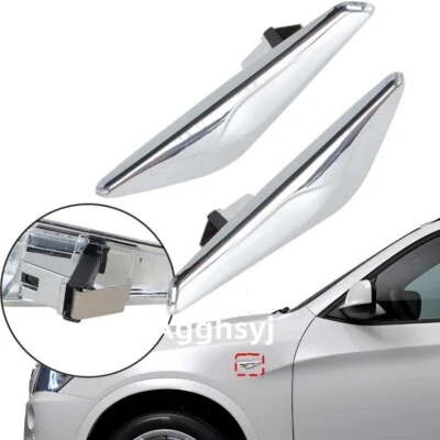 Left＆Right Side Fender Splash Guard Chrome Finiser For BMW X3 F25 X4 F26 2015-17 - Image 1 of 4