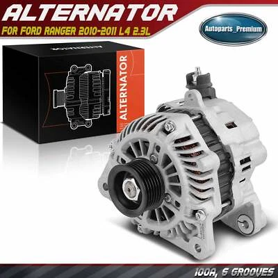 New Alternator for Ford Ranger 2010-2011 L4 2.3L 100 Amp/12 Volt 6-Groove Pulley - Image 1 of 4