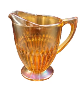 Jeanette Anniversary Marigold Creamer Carnival Glass Iridescent - Picture 1 of 4