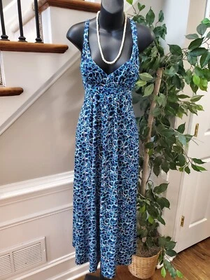 Just For Wraps Women Blue Polyester Sweetheart Neck Sleeveless Maxi Dress Size S - Image 1 of 4