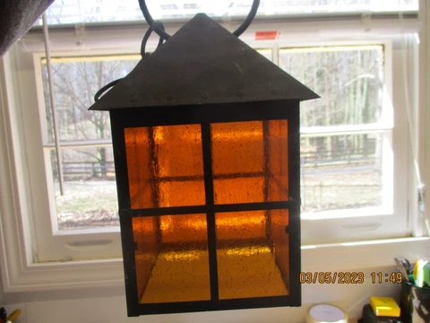 #565 Outdoor Porch Light OLD, Amber Glass, No guts, just glory Cover