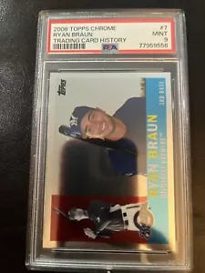 2008 Topps Chrome - Trading Card History #TCHC7 Ryan Braun PSA MINT 9 - Picture 1 of 2