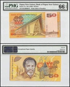 Papua Nuova Guinea 50 Kina, 1989 ND, P-11, PMG 66 - Foto 1 di 1