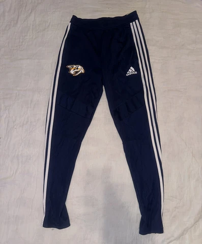 NEW Men's Adidas Nashville Predators Athletic Pants Football Taper Cut Small NWT Cover