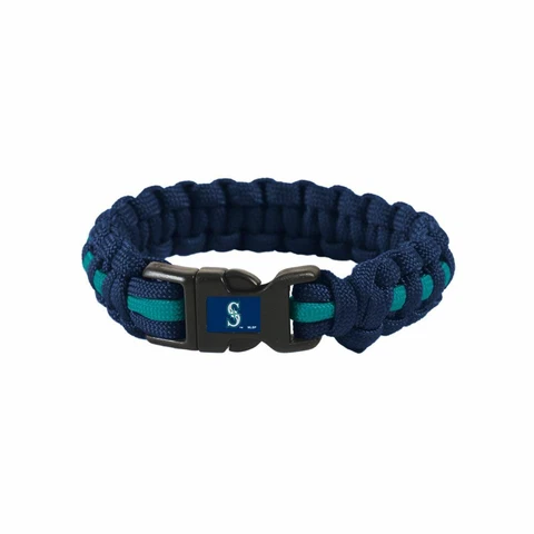 MLB SEATTLE MARINERS SURVIVAL BRACELET WRIST BAND SIZE S/M NEW Cover