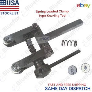 Spring Loaded Clamp Type Knurling Tool 2" Capacity for Lathes+ 2 Spare Knurls - Picture 1 of 3