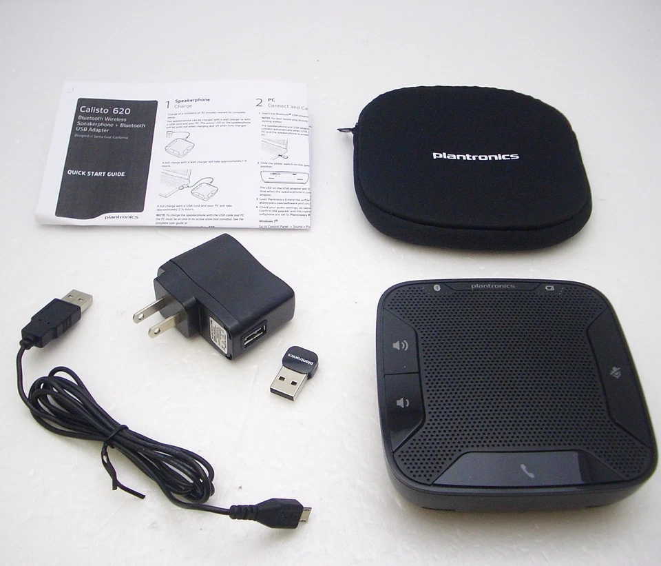 Plantronics Calisto P620 Bluetooth Wireless USB PC Vivavoce Testato Funzionante - Immagine 1 di 1