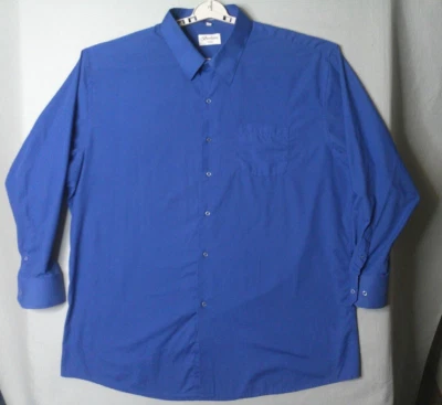Berlioni Dress Shirt Men 4XL 20 36/37 Blue Button Up Casual Wedding Formal Italy - Image 1 of 4