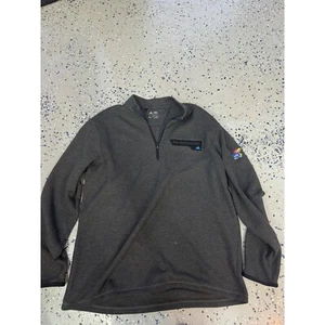 Adidas Pullover Kansas Jayhawks 1/4 Zip Long Sleeve Gray XL - Picture 1 of 4