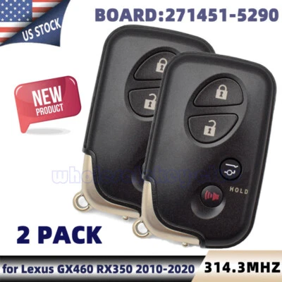 2 умных брелока для дистанционного управления автомобилем для Lexus GX460 RX350 2010-2020 271451-5290 HYQ14ACX - Изображение 1 из 4