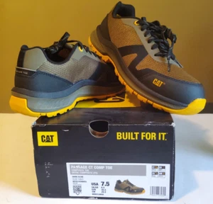 NEW CAT Passage CT COMP TOE Men’s 7.5 (Wide) Work Shoe Dark Olive - Picture 1 of 10