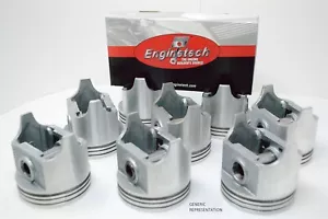 1992-1997 Chevy Olds Pontiac 350 5.7L V8 "P"-(8)HYPER FLAT TOP PISTONS & RINGS - Bild 1 von 3