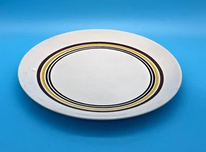 Taylor Smith & Taylor Ironstone USA Italiano 12" Platter Yellow Brown Bands - Picture 1 of 6