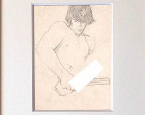Nude Vintage Drawing Nude Sketch American Art Erotic Gay Harry Bush Tom Finland - Picture 1 of 2
