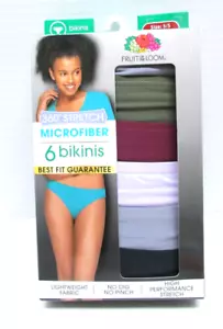 Fruit Of The Loom Womens Lightweight Microfiber Bikini Multi 6 Pack 5/S (4-6) - Picture 1 of 2