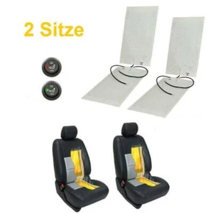 2 Set Auto Carbon Universal Sitzheizung Heizmatten Nachrüstsatz KFZ PKW 2 Stufe - Bild 1 von 8