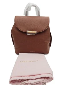 COCCINELLE Primrose Brown Leather Backpack - Picture 1 of 9
