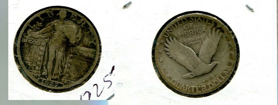 1927 S STANDING LIBERTY QUARTER TYPE COIN VG FINE 7257P - Image 1 of 1