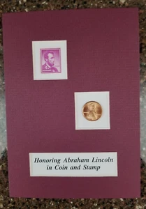 SELLO POSTAL DE EE. UU. 1954 MATE 5X7 ABRAHAM LINCOLN SIN USAR Y CENTAVO LINCOLN 1994 - Imagen 1 de 3