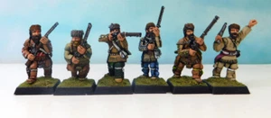 6X Well Painted 28mm Metal Perry & 1st Corps FIW French Trappers & Frontier men - Picture 1 of 3