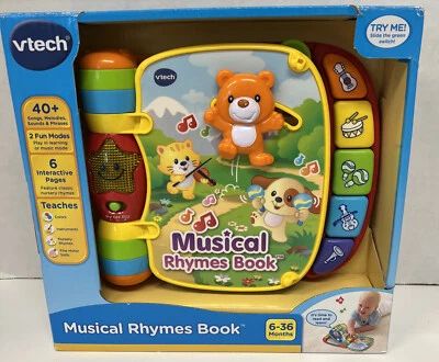 VTech Musical Rhymes w/Sounds Educational Book for Babies - 6-36 Months NEW - Image 1 of 3