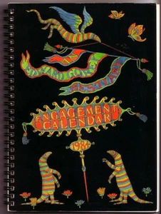VTG Vintage The Edward Gorey Bestiary 1984 Calendar - Signed by Gorey - Picture 1 of 2