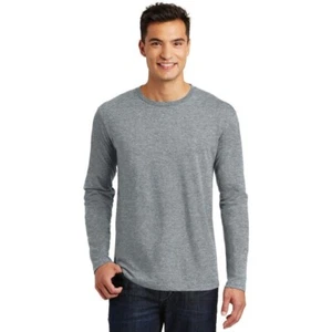 District Made DT105 Mens Long Sleeve T-Shirt Perfect Weight Ring Spun Cotton Tee - Picture 1 of 13