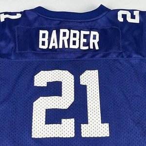 Vintage Tiki Barber New York Giants Jersey Youth Sz 4 Adidas NFL Football #21 - Picture 1 of 14