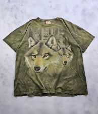 Vintage The Mountain Green Wolf T-shirt Tie Dye XXL